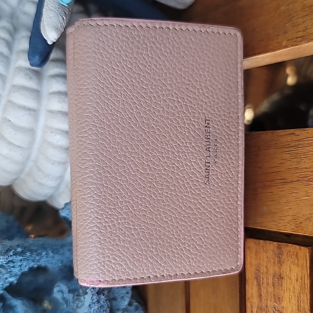 Saint Laurent Baby Pink Trifold Compact